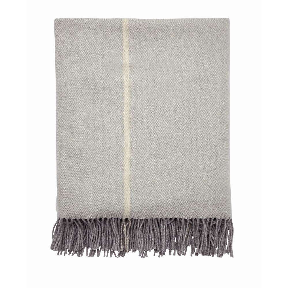Asha Cashmere Throw by Bedeck of Belfast in Silver Grey